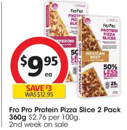 Coles Fro pro protein pizza slice 2 pack offer