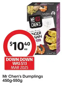 Coles Mr chen's dumplings offer