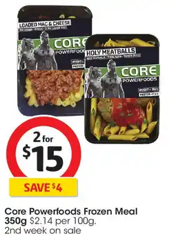 Coles Core powerfoods frozen meal offer