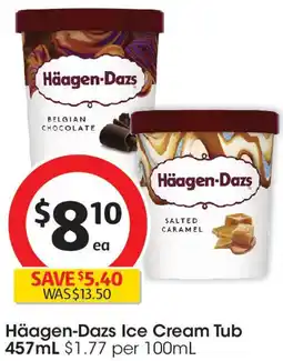 Coles Häagen-dazs ice cream tub offer