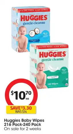 Coles Huggies baby wipes 216 pack-240 pack offer