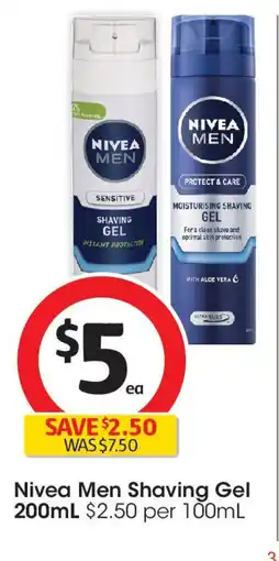 Coles Nivea men shaving gel offer