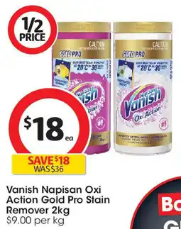 Coles Vanish napisan oxi action gold pro stain remover offer