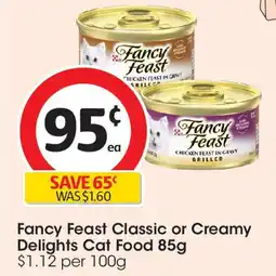 Coles Fancy feast classic or creamy delights cat food offer