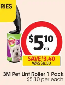 Coles 3m pet lint roller 1 pack offer