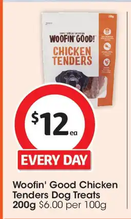 Coles Woofin' good chicken tenders dog treats offer