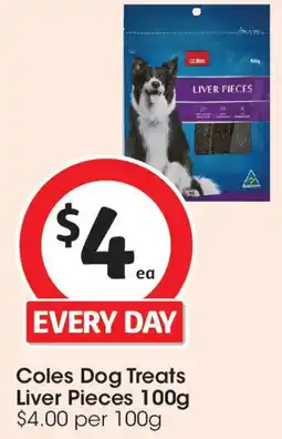 Coles Coles dog treats liver pieces offer