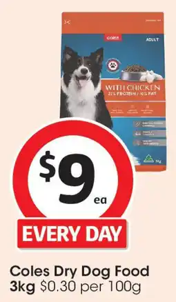 Coles Coles dry dog food offer