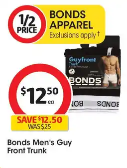Coles Bonds men's guy front trunk offer