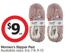 Coles Women's slipper ped available offer