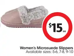 Coles Women's microsuede offer