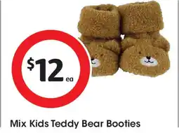 Coles Mix kids teddy bear booties offer