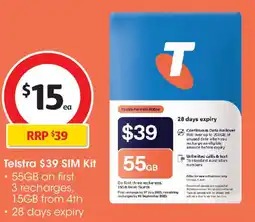 Coles Telstra sim kit offer