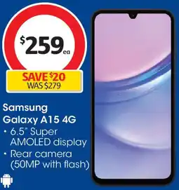 Coles Samsung galaxy a15 4g • 6.5" super offer