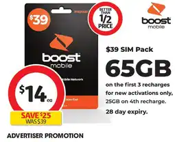 Coles Boost mobile offer