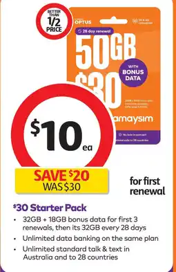 Coles $30 starter pack offer