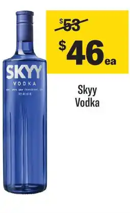 Coles Skyy vodka offer