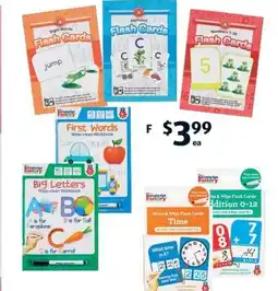 ALDI Flash cards or wipe clean workbooks offer
