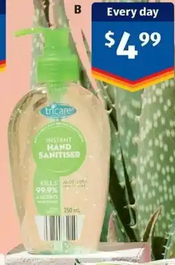 ALDI Tricare hand sanitiser offer