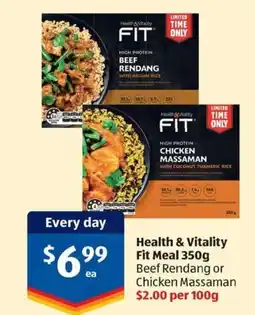 ALDI Health & vitality fit meal offer