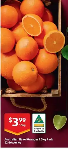 ALDI Australian navel oranges offer