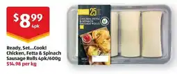 ALDI Ready, set...cook! chicken, fetta & spinach sausage rolls offer