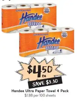 Drakes Handee ultra paper towel offer