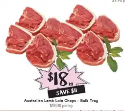 Drakes Australian lamb loin chops - bulk tray offer