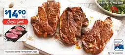 Foodland Australian lamb forequarter chops offer