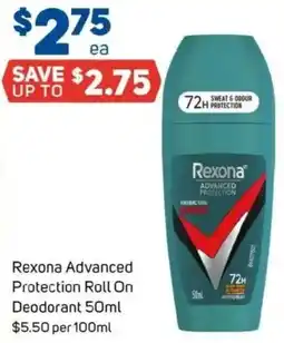 Foodland Rexona advanced protection roll on deodorant offer