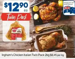 Foodland Ingham's chicken italian twin pack offer