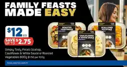 Foodland Simply tasty potato scallop, cauliflower & white sauce or roasted vegetables offer