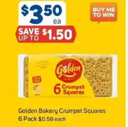 Foodland Golden bakery crumpet squares offer