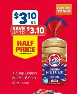 Foodland Tip top english muffins 6 pack offer