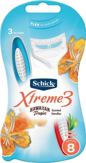 Coles Schick Extreme 3 Hawaiian Tropic Disposable Razor 8 Pack offer