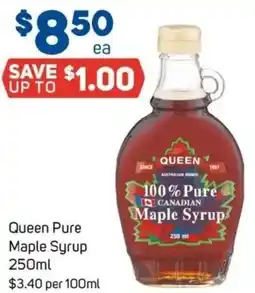 Foodland Queen pure maple syrup offer