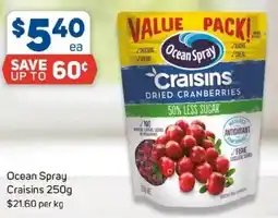 Foodland Ocean spray craisins offer