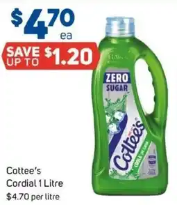 Foodland Cottee's Cordial offer