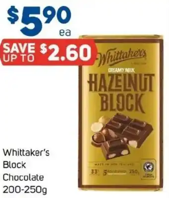 Foodland Whittaker's block chocolate offer