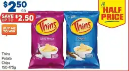 Foodland Thins potato chips offer