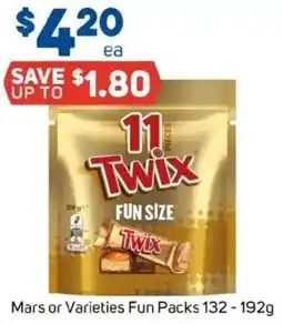 Foodland Mars or varieties fun packs offer