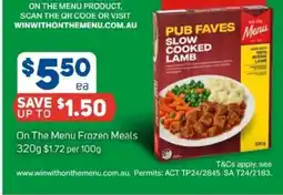 Foodland On the menu frozen meals offer