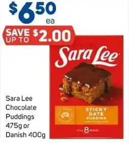 Foodland Sara lee chocolate puddings or danish offer