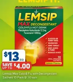Foodland Lemsip max cold & flu with decongestant sachets offer