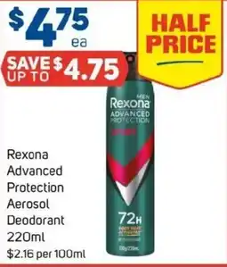 Foodland Rexona Advanced Protection Aerosol Deodorant offer