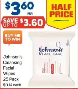 Foodland Johnson's Cleansing Facial Wipes offer
