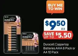 Foodland Duracell Coppertop Batteries AAA or AA offer