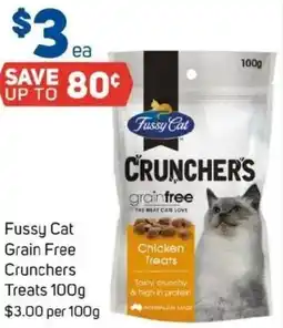 Foodland Fussy Cat Grain Free Crunchers Treats offer