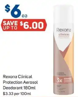 Foodland Rexona Clinical Protection Aerosol Deodorant offer