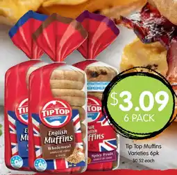 Spudshed Tip top muffins varieties offer